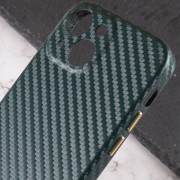 Кожаный чехол Leather Case Carbon series для Apple iPhone 13 (6.1"")