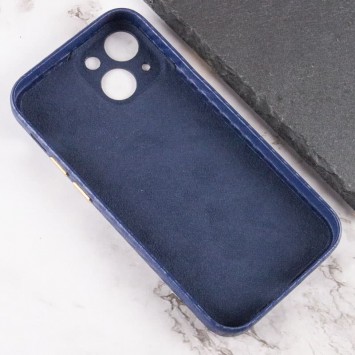 Шкіряний чохол для iPhone 13 mini Leather Case Carbon series (Синій) - Чохли для iPhone 13 mini - зображення 2 