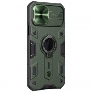 TPU+PC чохол для iPhone 12 Pro / 12 Nillkin CamShield Armor (шторка на камеру) (Зелений)