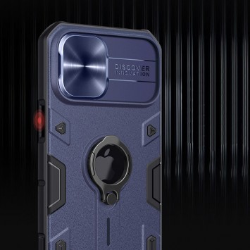 TPU+PC чохол для iPhone 12 Pro / 12 Nillkin CamShield Armor (шторка на камеру) (Синій) - Чохли для iPhone 12 - зображення 4 