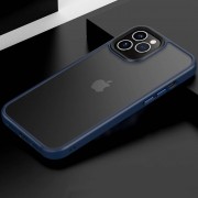 TPU+PC чохол для iPhone 12 Pro / 12 Metal Buttons (Синій)