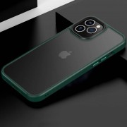 TPU+PC чохол для iPhone 12 Pro Max Metal Buttons (Зелений)