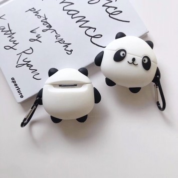 Силіконовий футляр Panda для навушників AirPods 1/2 (Чорно-білий) - Apple AirPods - зображення 2 