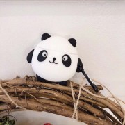 Силіконовий футляр Panda для навушників AirPods 1/2 (Чорно-білий)