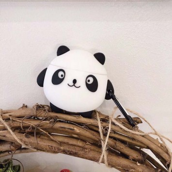 Силіконовий футляр Panda для навушників AirPods 1/2 (Чорно-білий) - Apple AirPods - зображення 5 