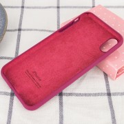 Чохол для iPhone XR Silicone Case Full Protective (AA) (Бордовий/Maroon)