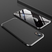 Пластикова накладка для iPhone XR GKK LikGus 360 градусів (opp) (Чорний/Срібний)