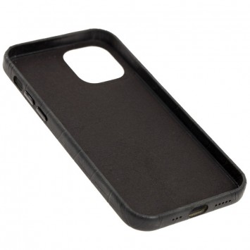 Шкіряний чохол Croco Leather для Apple iPhone 12 Pro Max (6.7"") (Black) - Чохли для iPhone 12 Pro Max - зображення 1 