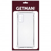 TPU чохол GETMAN Ease logo посилені кути для Samsung Galaxy A03s (Безбарвний (прозорий))