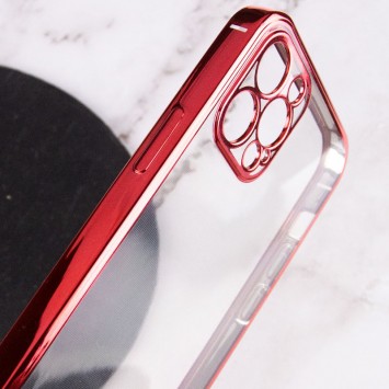 Прозорий силіконовий чохол для iPhone 13 Pro глянсова окантовка Full Camera (Червоний) - Чохли для iPhone 13 Pro - зображення 2 