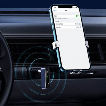 Bluetooth ресивер USAMS US-SJ519 3.5DC Mini Car Wireless Audio Receiver BT5.0 (Сірий) - Аудіо пристрої - зображення 1 
