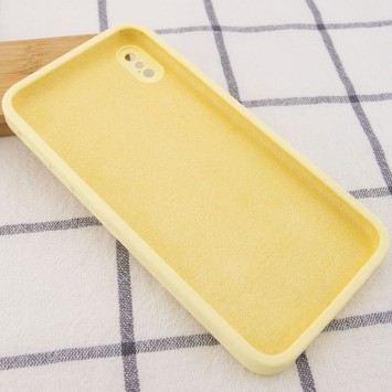 Чохол для iPhone XS Silicone Case Square Full Camera Protective (AA) (Жовтий/Mellow Yellow) - Чохли для iPhone XS - зображення 2 