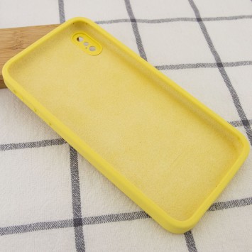 Чохол для iPhone XS Silicone Case Square Full Camera Protective (AA) (Жовтий / Canary Yellow) - Чохли для iPhone XS - зображення 2 