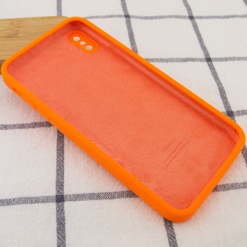 Чохол для iPhone XS Silicone Case Square Full Camera Protective (AA) (Помаранчевий / Bright Orange) - Чохли для iPhone XS - зображення 2 