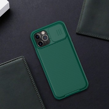 Карбонова накладка для iPhone 12 Pro Max Nillkin Camshield (шторка на камеру) (Зелений / Dark Green) - Чохли для iPhone 12 Pro Max - зображення 3 