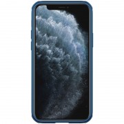 Карбоновая накладка для iPhone 12 Pro Max Nillkin Camshield (шторка на камеру) (Синий / Blue)