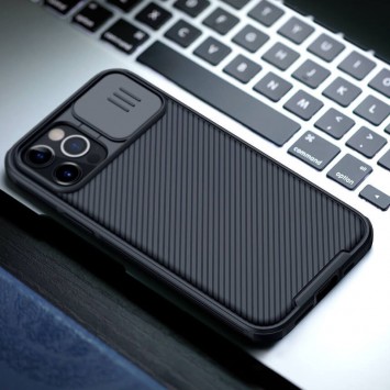 Карбонова накладка для iPhone 12 Pro / 12 Nillkin CamShield Pro Magnetic (Чорний) - Чохли для iPhone 12 - зображення 6 