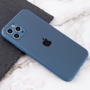 TPU+Glass чохол для iPhone 11 Pro Matte Candy Full camera (Синій)