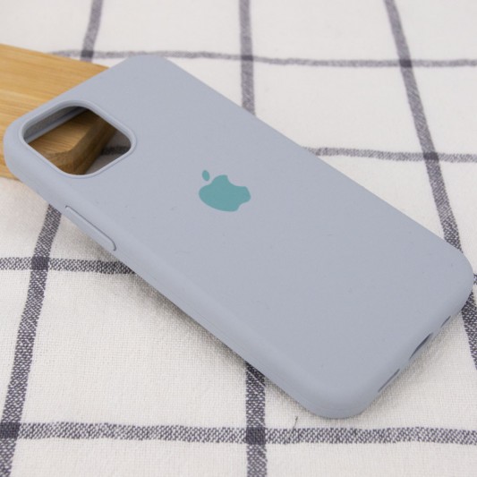 Чохол для iPhone 13 Silicone Case Full Protective (AA) (Сірий / Mist Blue) - зображення 1 