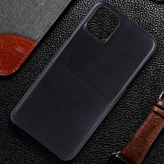 Шкіряна накладка для iPhone 13 G-Case Cardcool Series (Чорний) - зображення 1 