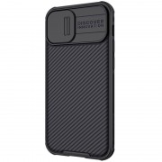 Карбоновая накладка для iPhone 13 mini Nillkin CamShield Pro Magnetic (Черный)