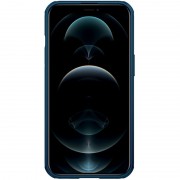 Карбоновая накладка для iPhone 13 Pro Nillkin CamShield Pro Magnetic (Синий)