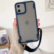 Чохол TPU+PC TRAVEL Carbon для Apple iPhone 12 (6.1"") (Синій)