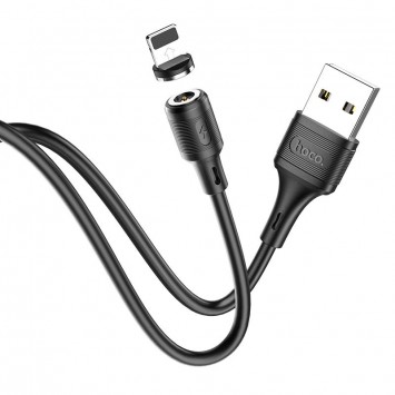 Магнітний кабель для iPhone Hoco X52 "Sereno magnetic" USB to Lightning (1m) (Чорний) - Lightning - зображення 4 