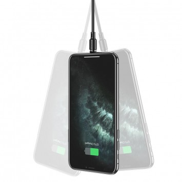 Магнітний кабель для iPhone Hoco X52 "Sereno magnetic" USB to Lightning (1m) (Чорний) - Lightning - зображення 6 