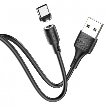 Магнітний кабель Hoco X52 "Sereno magnetic" USB to Type-C (1m) (Чорний) - Type-C кабелі - зображення 4 