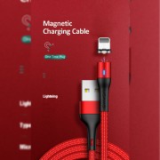 Магнитный кабель Lightning для iphone USAMS US-SJ333 U29 Magnetic (1m) (Красный)