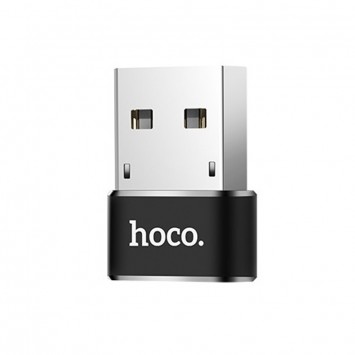 Перехідник Hoco UA6 OTG USB Female to Type-C Male (Чорний) - Кабелі / Перехідники - зображення 1 
