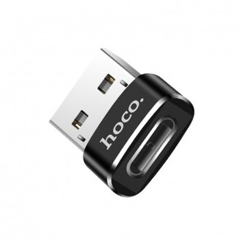 Перехідник Hoco UA6 OTG USB Female to Type-C Male (Чорний) - Кабелі / Перехідники - зображення 2 