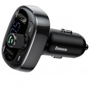 Автомобільна зарядка Baseus Bluetooth FM Launcher 2.4A 2USB (Чорний)