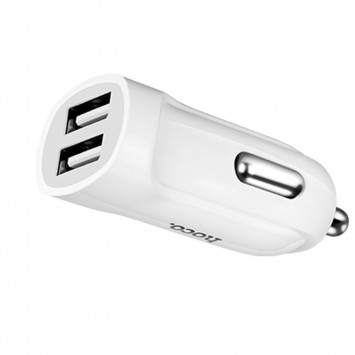 Автомобильное зарядное устройство Hoco Z2A (2USB 2.4A) (+кабель Lighthing) (Белый) - Автомобильные зарядные устройства - изображение 1
