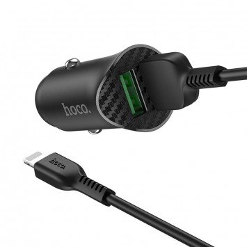 Автомобільна зарядка Hoco Z39 QC3.0 (2USB) + Lightning (Чорний) - Автомобільні зарядні пристрої - зображення 2 