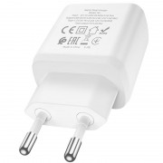 Зарядное устройство Hoco N5 Favor 20W PD+QC3.0 (1USB/1Type-C/3A) (Белый)