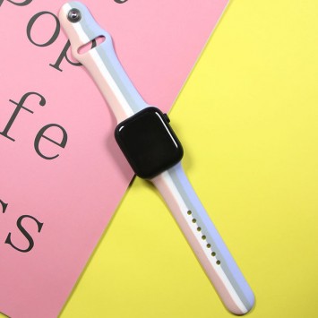 Силіконовий ремінець Rainbow для Apple watch 38mm / 40mm (Рожевий / Бузковий) - Apple Watch - зображення 1 