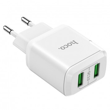 СЗУ HOCO N6 QC3.0 (2USB/3A) + USB - MicroUSB - Сетевые зарядные устройства (220 В) - изображение 1