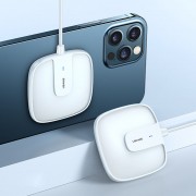 Беспроводная зарядка для iPhone Usams US-CD153 Ultra-thin Magnetic With Cable (Белый)