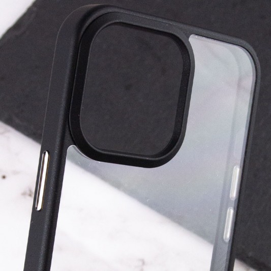 TPU+PC чохол для iPhone 13 Chrome Buttons (Чорний) - зображення 2 