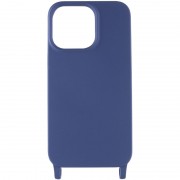 Чехол для Apple iPhone 13 (6.1"") - TPU two straps California Темно-синий / Midnight blue