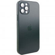 Чохол для Apple iPhone 12 Pro (6.1"") - TPU+Glass Sapphire matte case Cangling Green