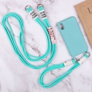 Чохол TPU two straps California для Apple iPhone XR (6.1"") Бірюзовий / Marine Green