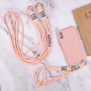 Чохол TPU two straps California для Apple iPhone XR (6.1"") Рожевий / Pink Sand