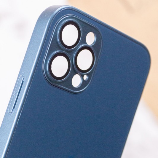 Чохол TPU+Glass Sapphire matte case для Apple iPhone 14 Pro (6.1"), Navy Blue - зображення 7 