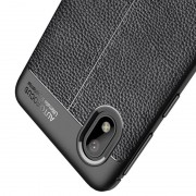 TPU чохол для Samsung Galaxy M01 Core / A01 Core - фактурний (з імітацією шкіри) (Чорний)