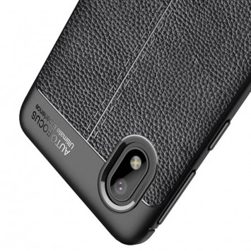 TPU чохол для Samsung Galaxy M01 Core / A01 Core - фактурний (з імітацією шкіри) (Чорний) - Чохли для Samsung Galaxy M01 Core / A01 Core - зображення 3 