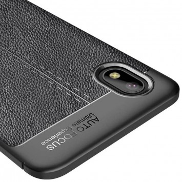 TPU чохол для Samsung Galaxy M01 Core / A01 Core - фактурний (з імітацією шкіри) (Чорний) - Чохли для Samsung Galaxy M01 Core / A01 Core - зображення 4 