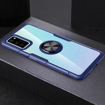 TPU + PC чохол для Samsung Galaxy Note 20 - Deen CrystalRing for Magnet (opp) (Безбарвний / Синій) - Чохли на Samsung Galaxy Note 20 - зображення 1 
